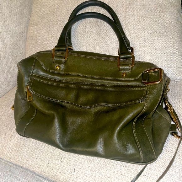 Rebecca minkoff hunter green leather satchel - Picture 1 of 2